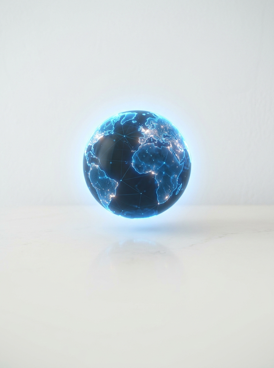 glowing digital globe 202604192242
